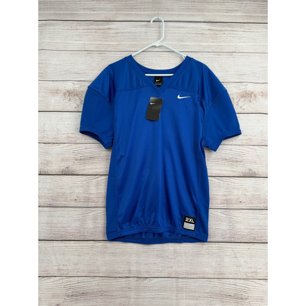 Nike Football Jersey Boys XXL Blue Mesh Practice Shirt 908739-493